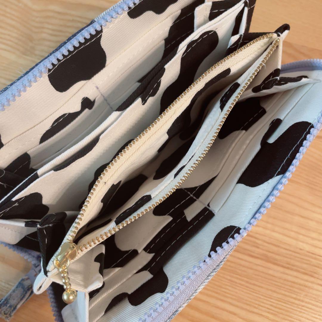 デニム リメイク ラウンドファスナー 長財布