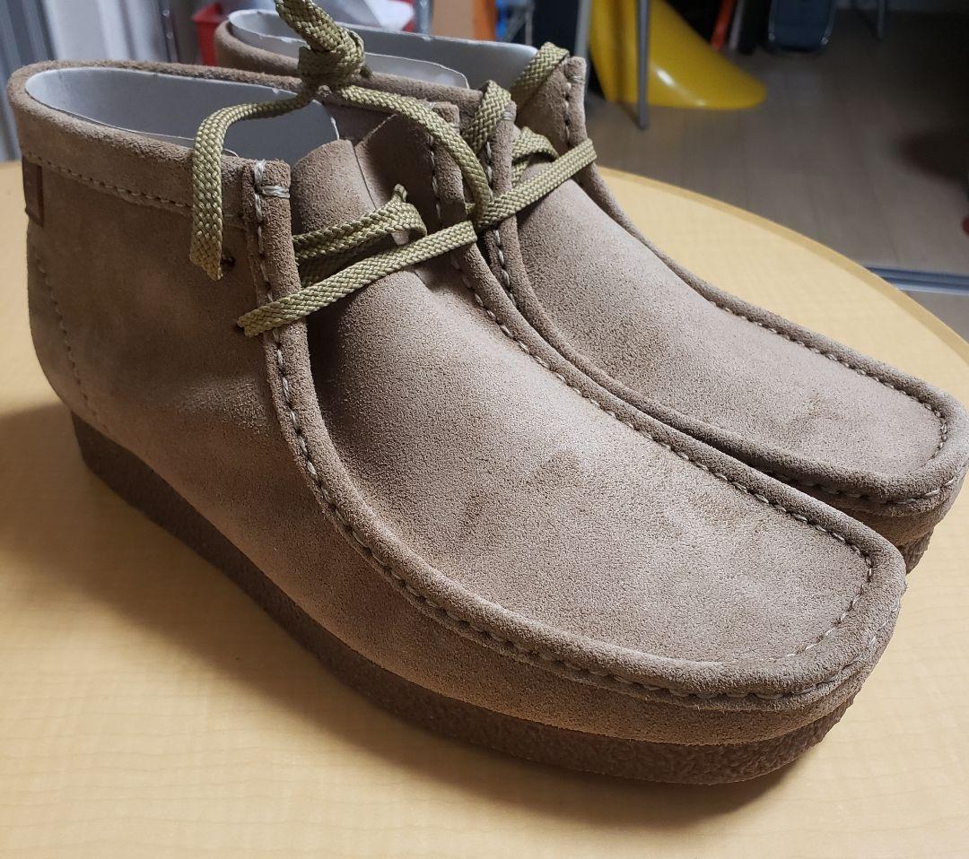 未使用 クラークス ワラビー レザー スエード シューズ 26.5cm