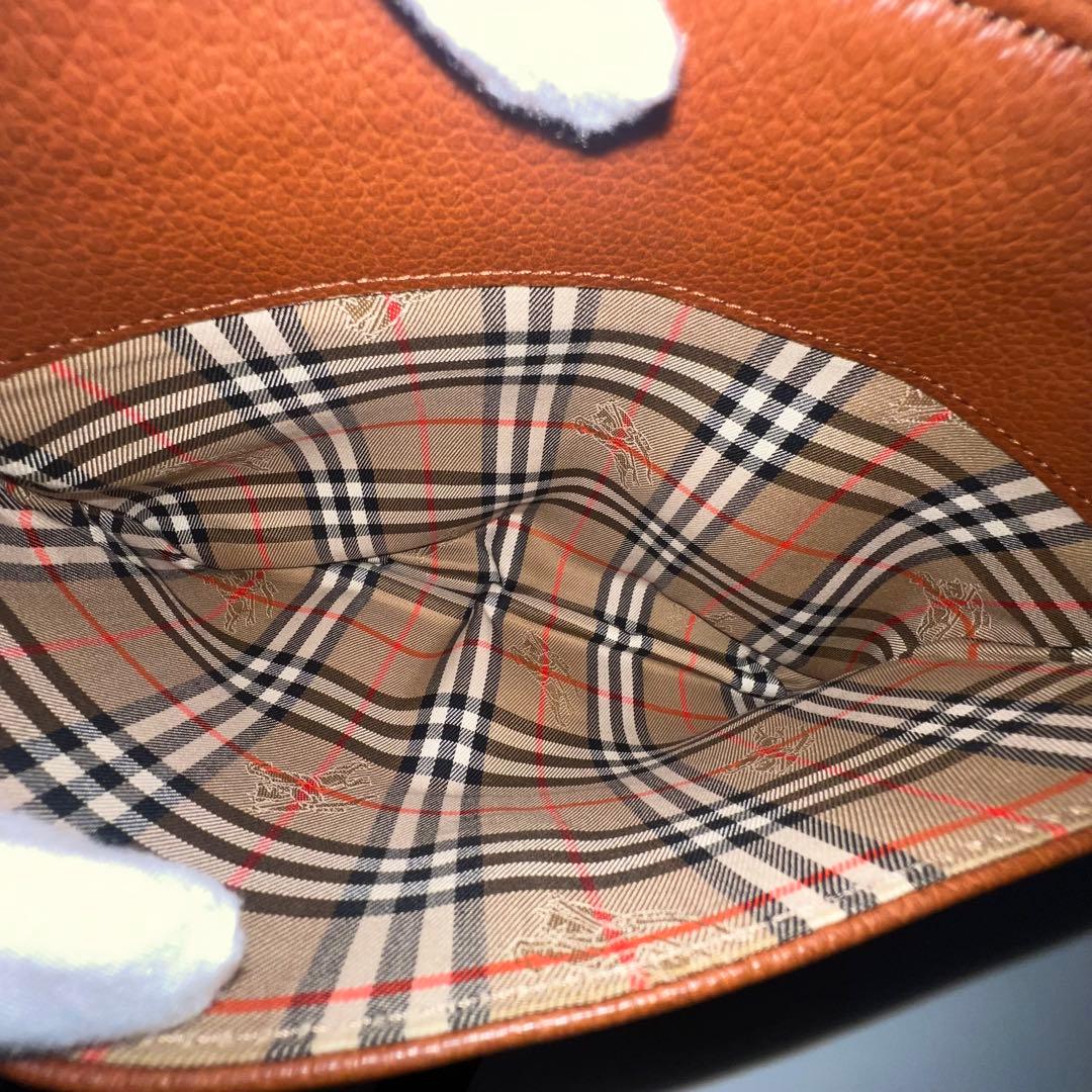 銀次郎様 Burberrys シャドーホース レザー ショルダーバッグ ブラウン