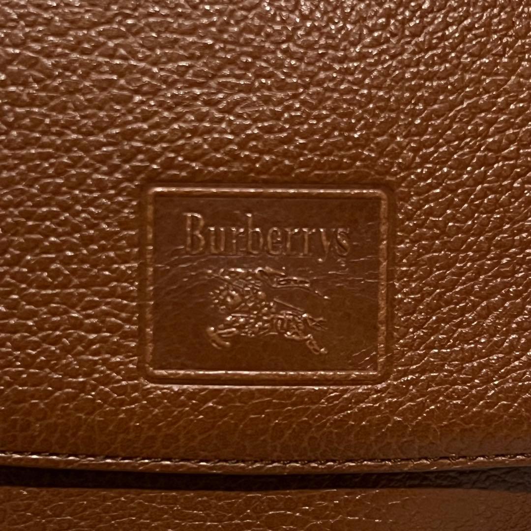 銀次郎様 Burberrys シャドーホース レザー ショルダーバッグ ブラウン