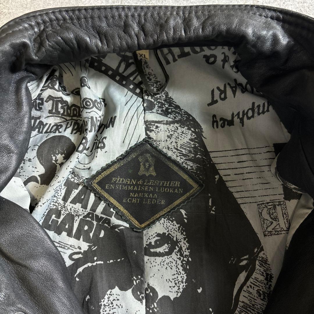 レザージャケット ブルゾン 本革 雰囲気抜群 90s vintage 黒