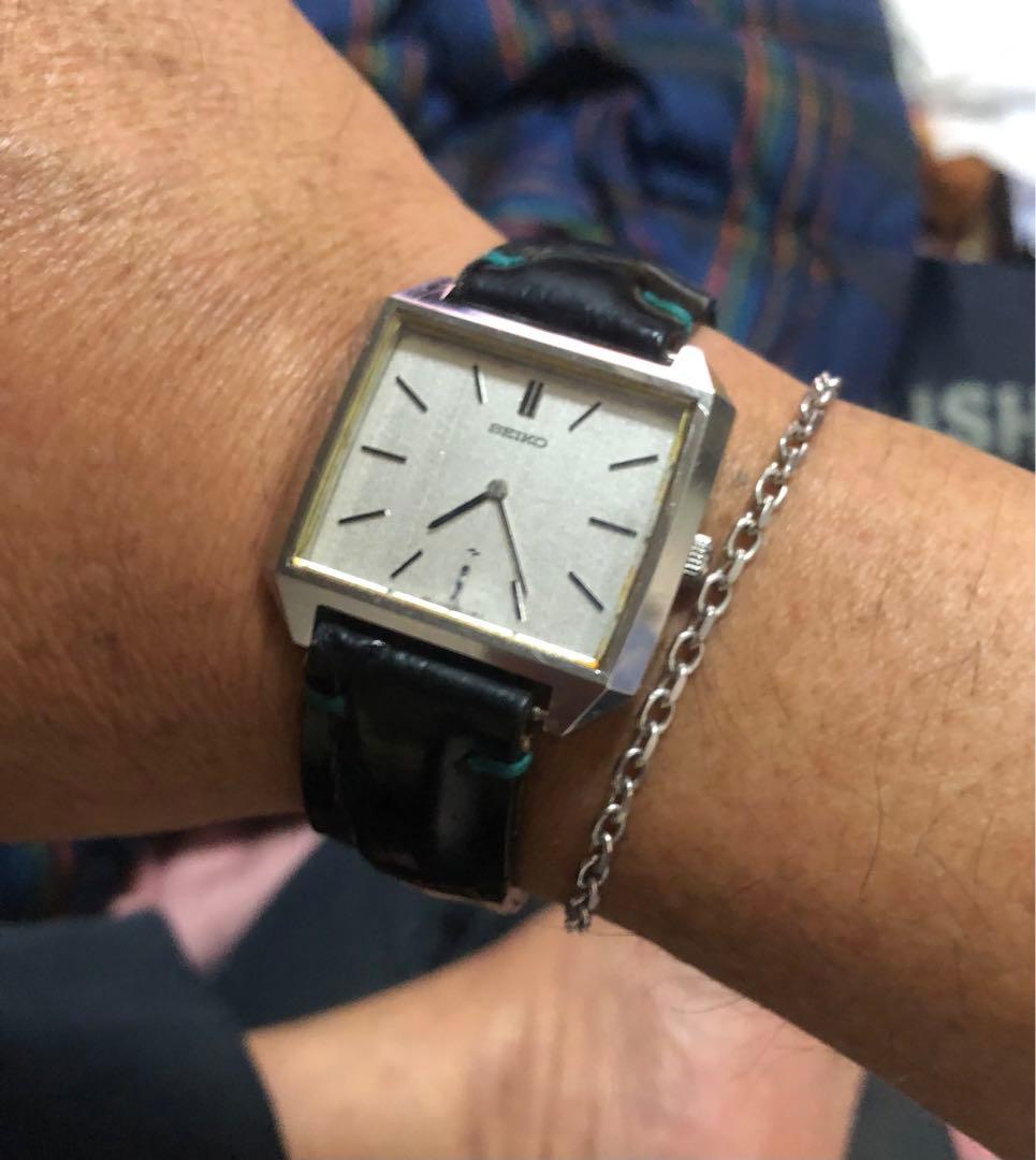 KTA様★美品稼動レア★セイコー　シャリオ　スクエア　手巻き　メンズ　腕時計