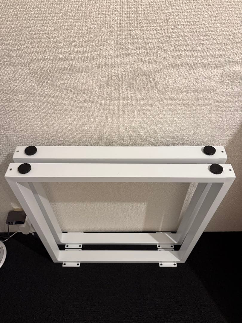 Kanademono ラバーウッドデスク180x80 白脚