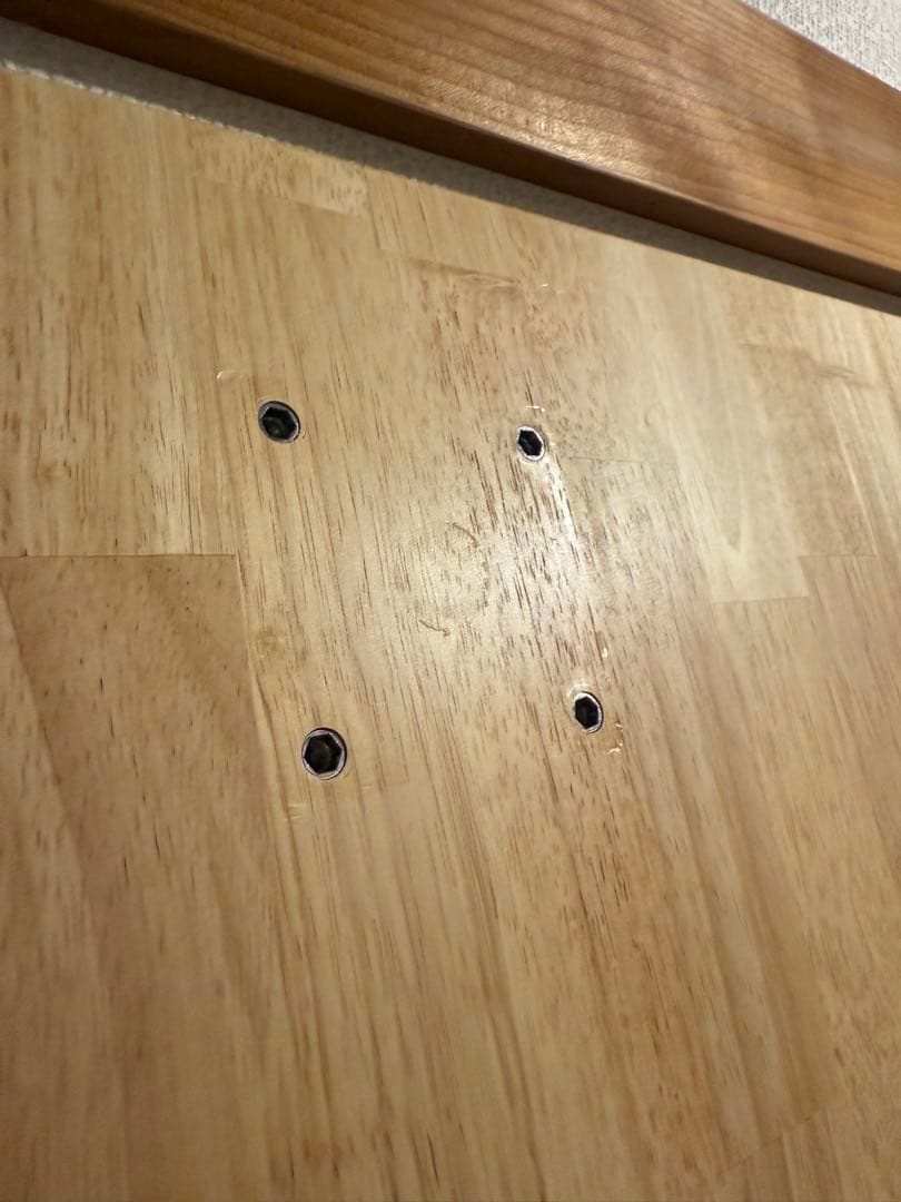 Kanademono ラバーウッドデスク180x80 白脚