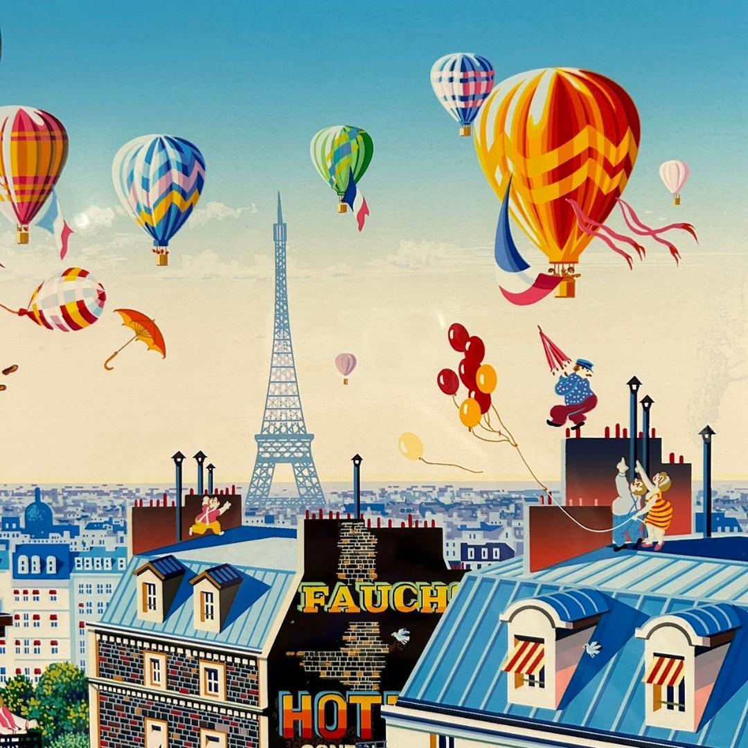 ヒロ・ヤマガタ「バルーニング」シルクスクリーン 直筆サイン入り エンボス印有り