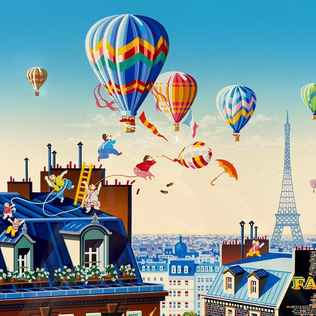 ヒロ・ヤマガタ「バルーニング」シルクスクリーン 直筆サイン入り エンボス印有り