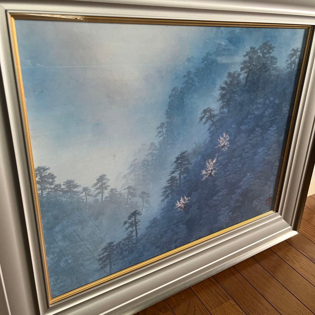 神崎 淳 「霧立」10号 日本画 アート 絵画 和室