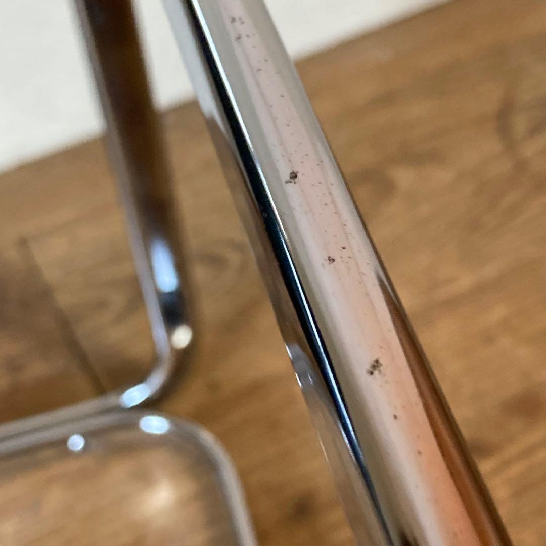 ヴィンテージ クロム スモーク ガラス サイドテーブル スペースエイジ