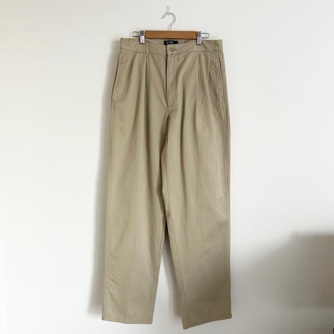 初期タグ Polo by Ralph Lauren ポロチノ ツータック USA