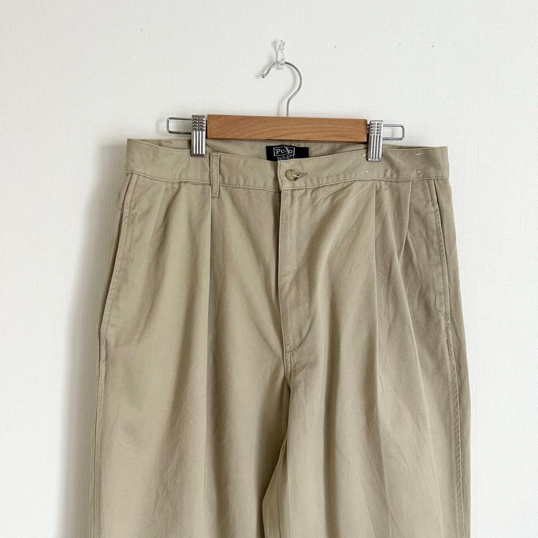 初期タグ Polo by Ralph Lauren ポロチノ ツータック USA