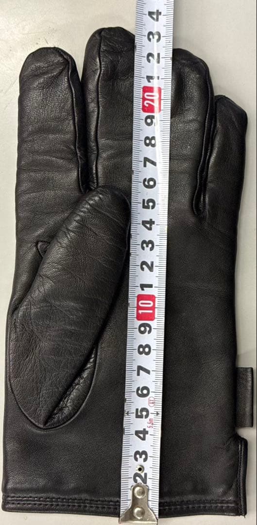 LOEWE ブラックレザー手袋23cm ロエベ