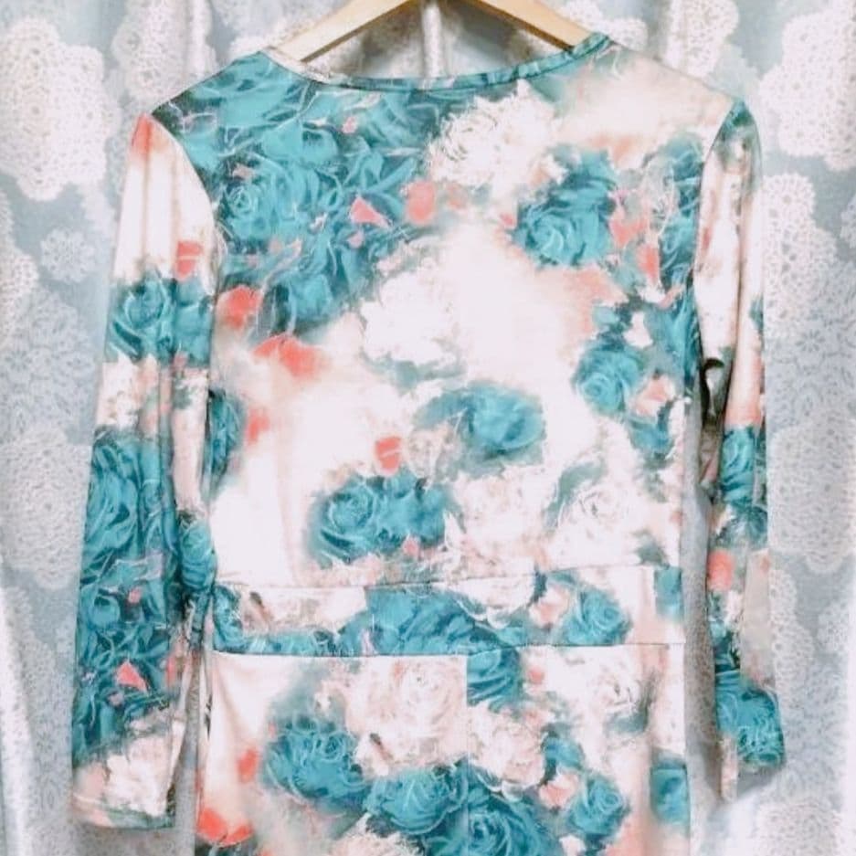 華麗な芸術品✨夢の世界へ旅立ちに纏う✨ブルーローズ 蒼薔薇 ワンピース ドレス✨