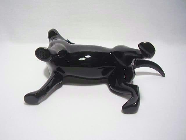 バカラ 希少 ラブラドールレトリバー犬 フィギュリン置物 ブラック 黒