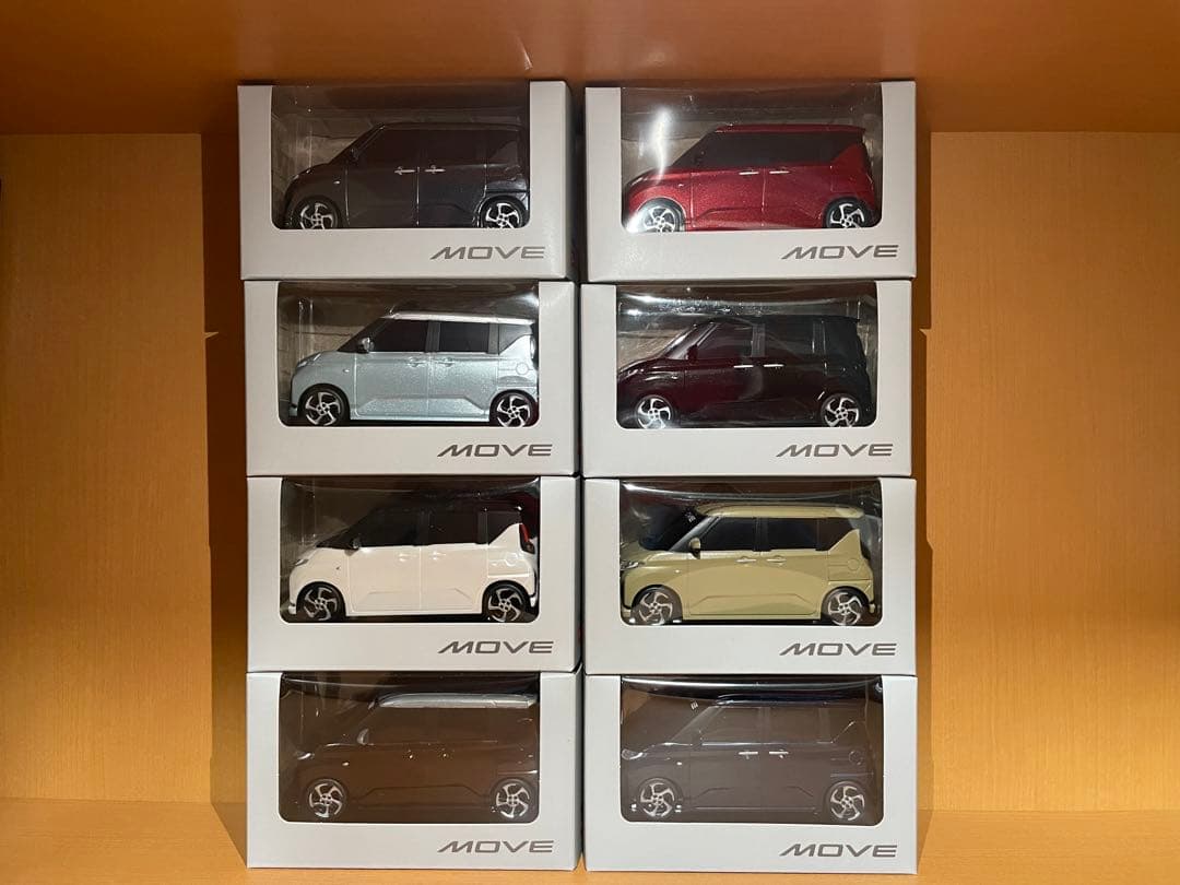 新型MOVE ミニカー 8台セット カラー各種