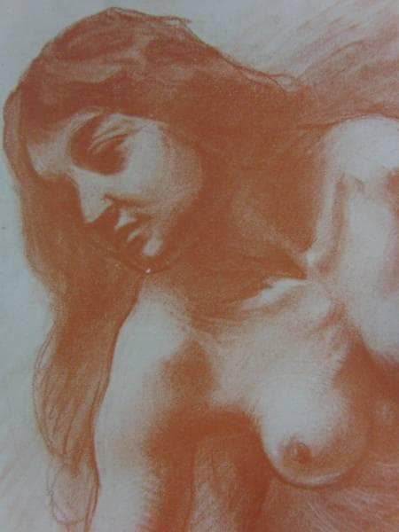 1903年　フランス～ＰＡＲＩＳ　裸婦、希少画集画、額装付