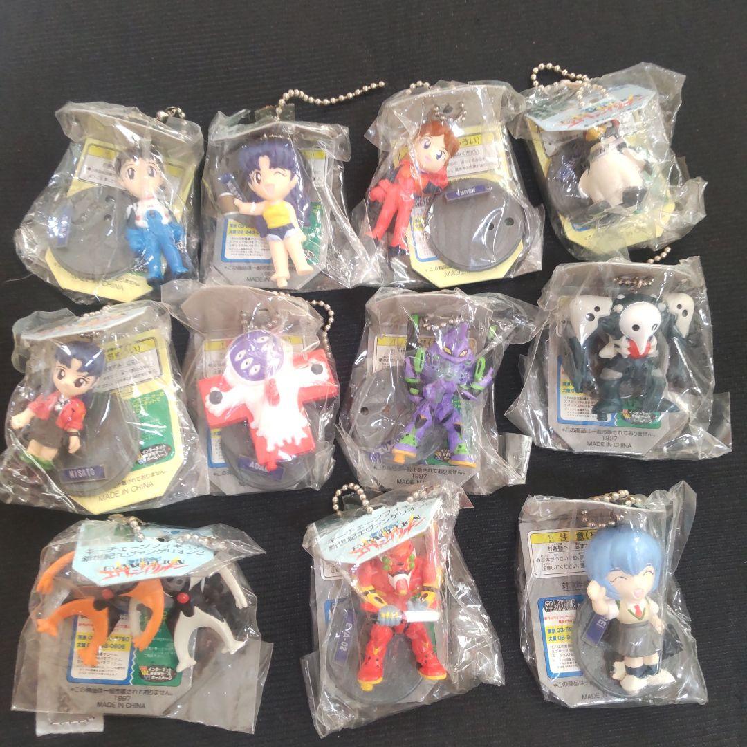 エヴァンゲリオン　キーチェーンフィギュア　11体セット 　30年前の品　レトロ