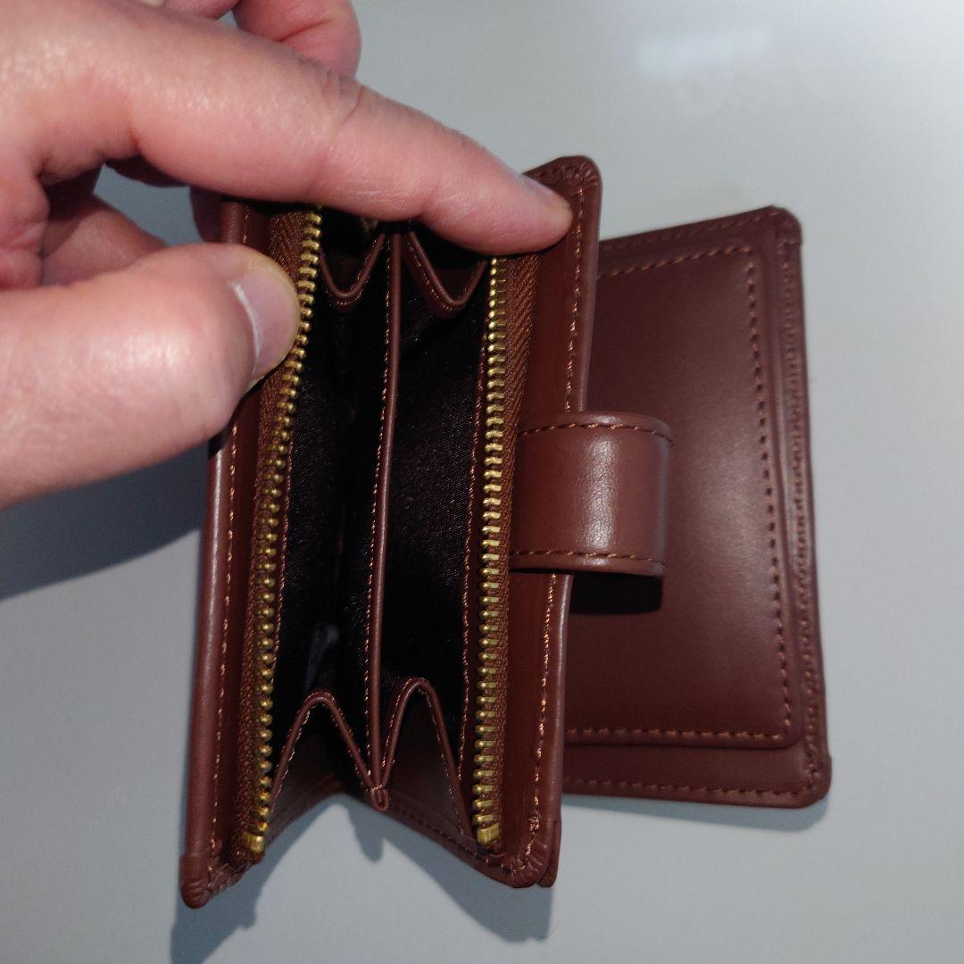 ラルフローレン 二つ折り財布 緑と黒のチェック柄