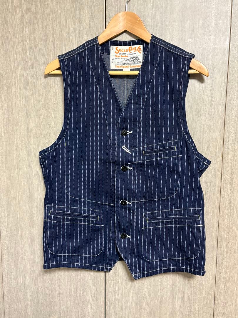 SUGERCANE ウォバッシュデニムベスト