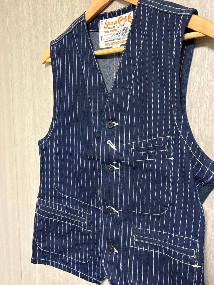 SUGERCANE ウォバッシュデニムベスト