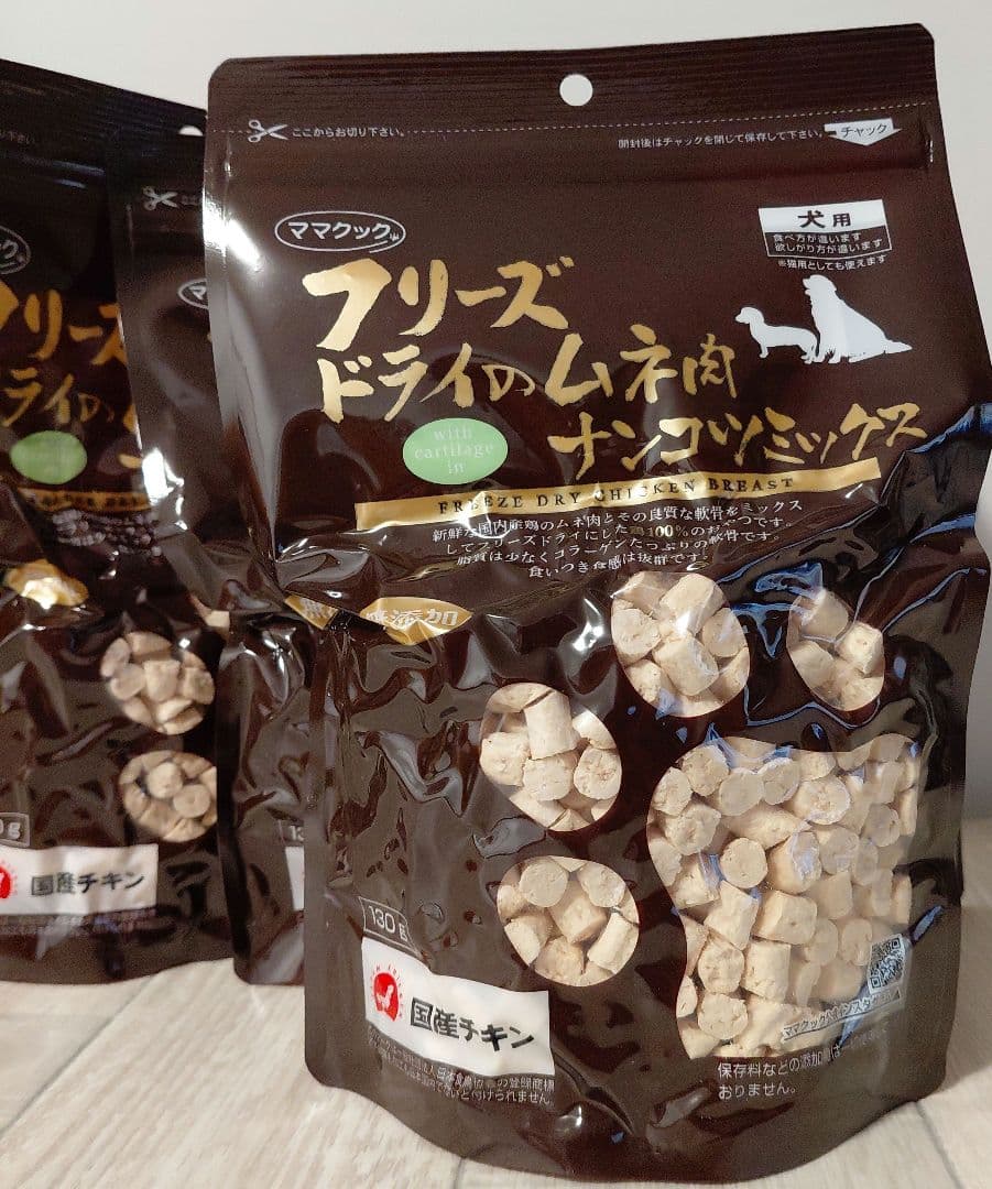 国産　ママクック フリーズドライムネ肉ナンコツミックス 130g　4個セット