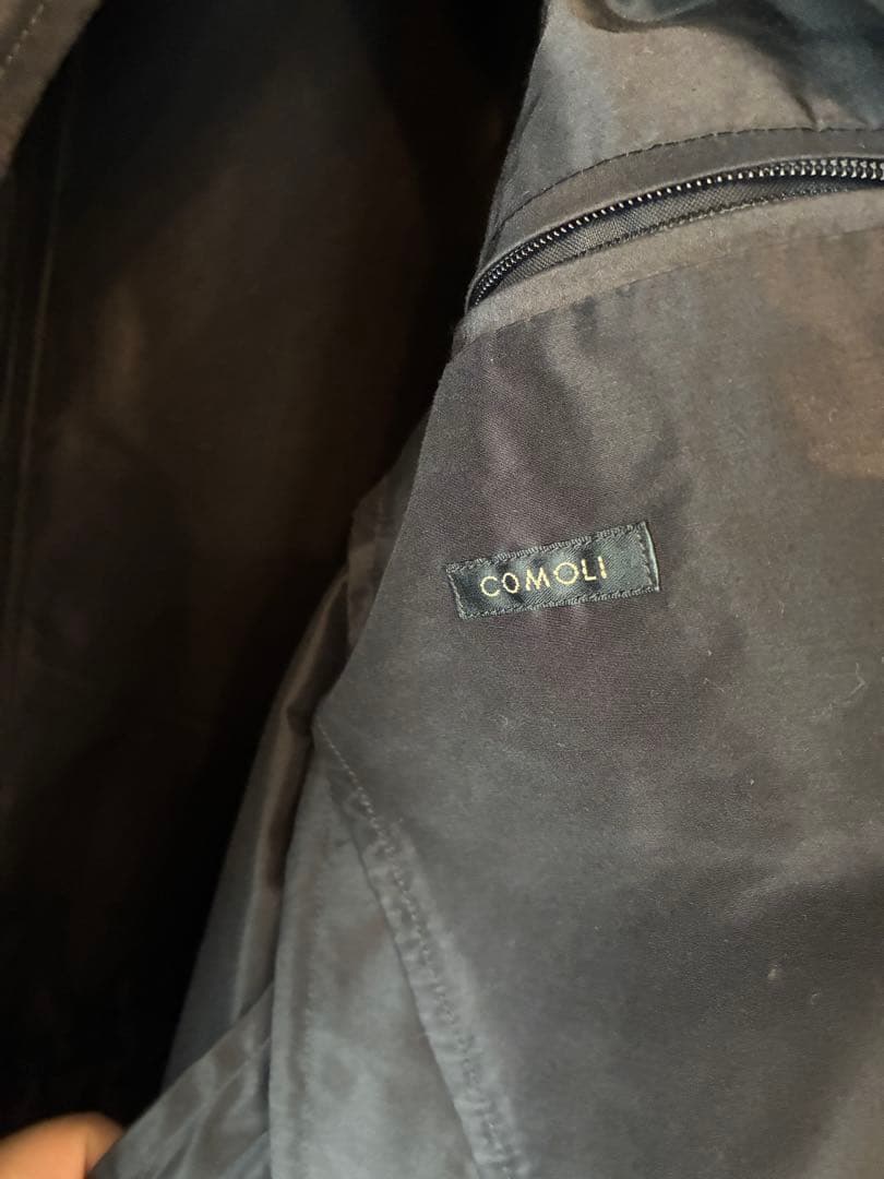 COMOLI コットンシルクフーデッドコート 2