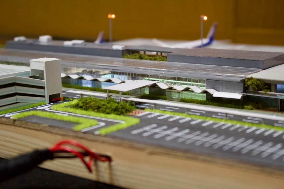 1/500 空港ジオラマ 最大5機駐機可能 フル電飾 フルスクラッチ 引取歓迎