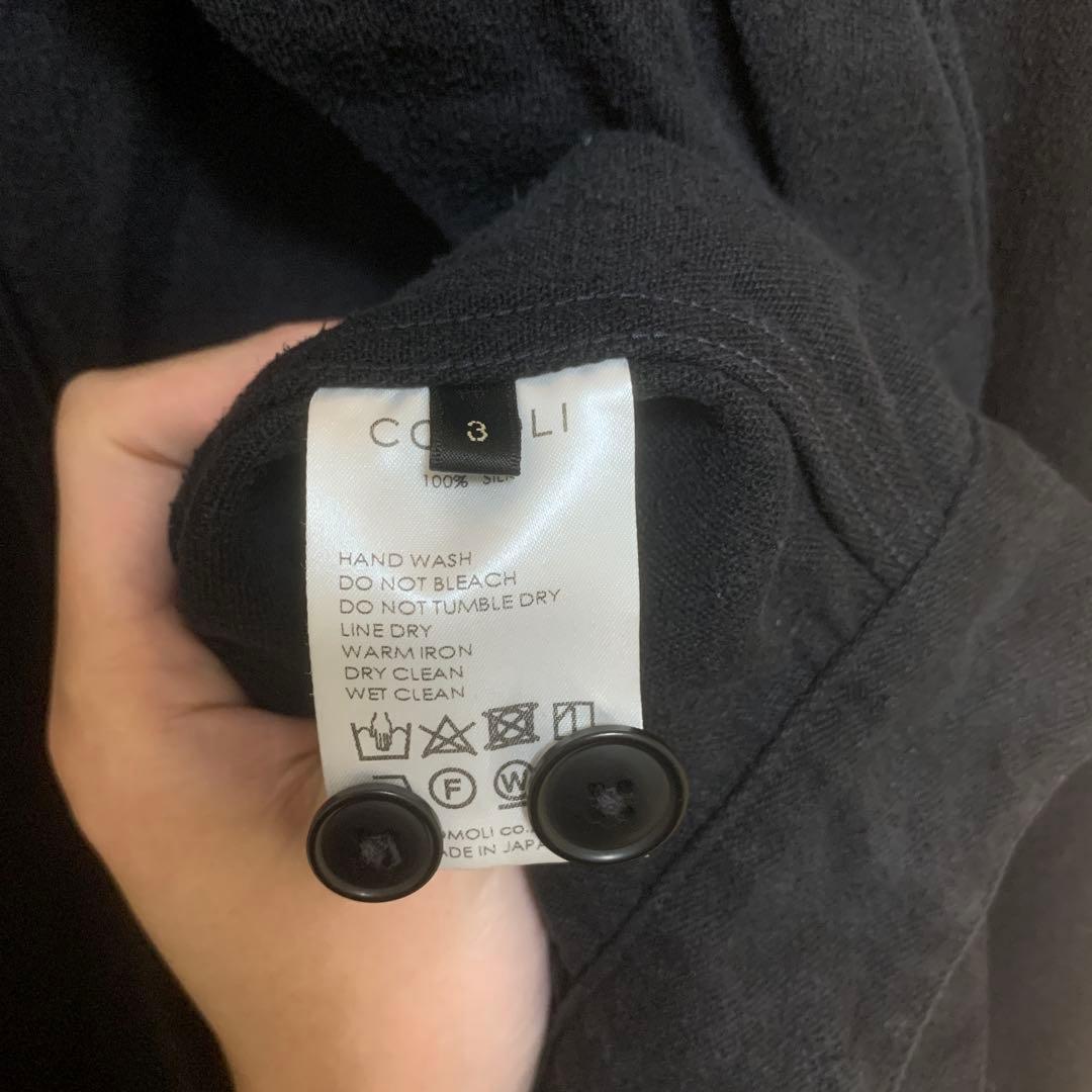 【大幅値下げ中】【COMOLI】シルクネップTYPE-1ST（黒,サイズ3）