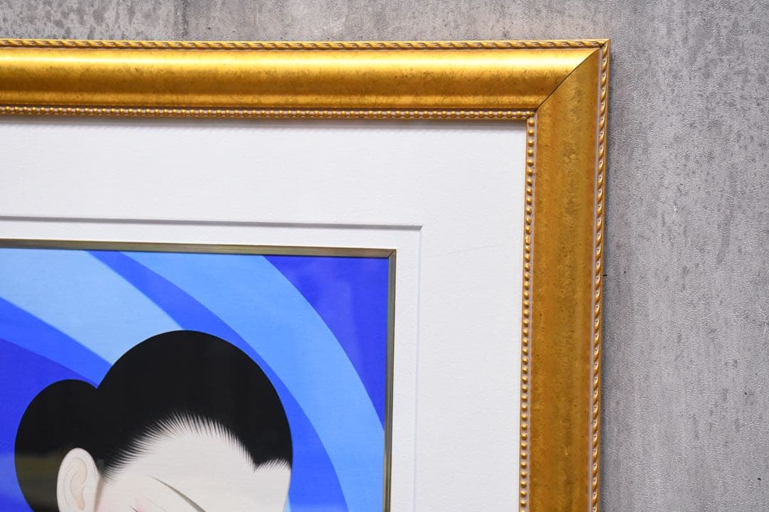 ECK24 真作 鶴田一郎 知の月 エディション17/200 ジークレー 額装