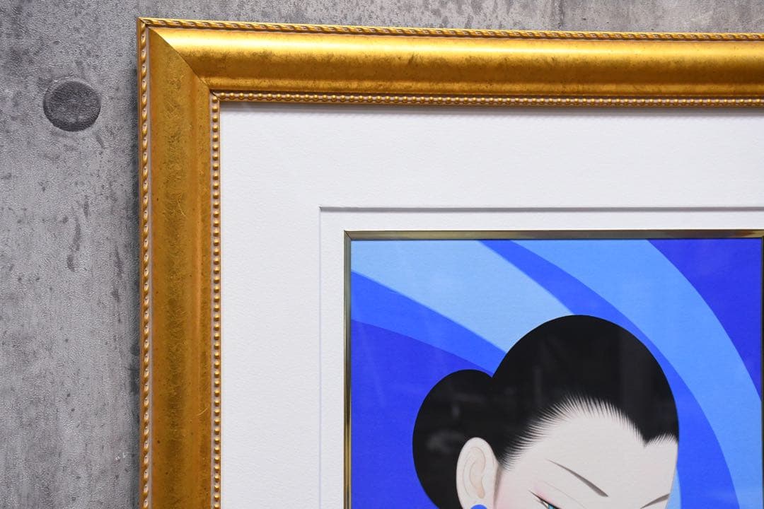 ECK24 真作 鶴田一郎 知の月 エディション17/200 ジークレー 額装