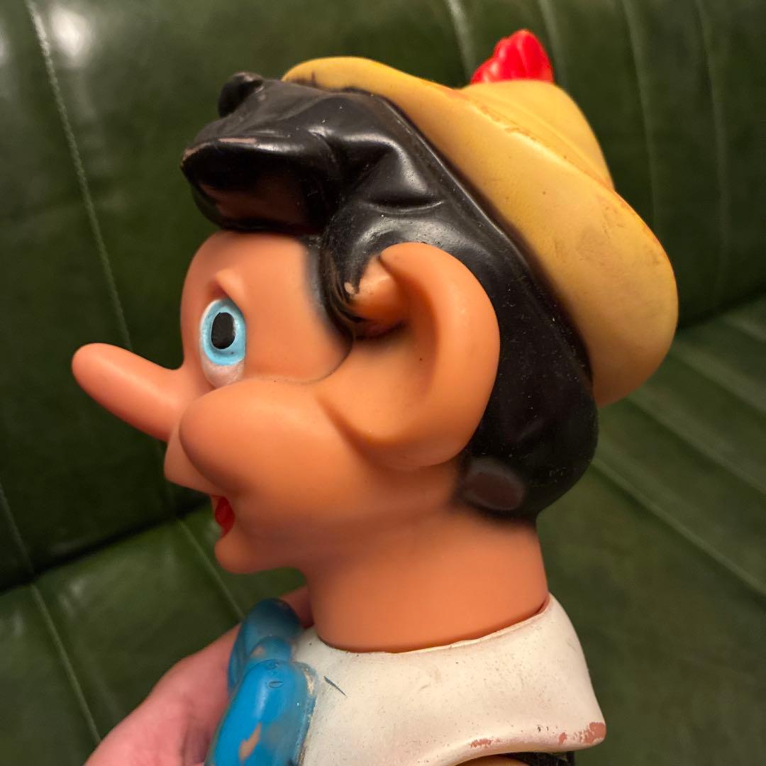 希少 ディズニー ピノキオ ラバー スクイーク ドール ソフビ ファモサ社