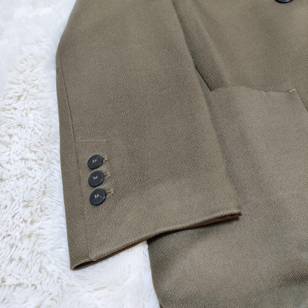 【新品タグ付】forte_forte ダブルブレストチェスターコート カーキ