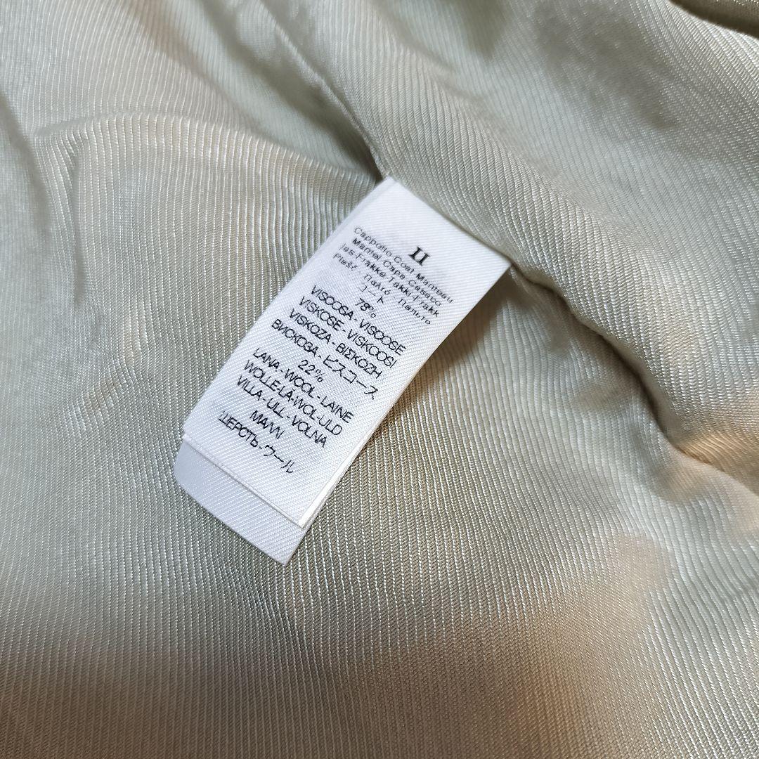 【新品タグ付】forte_forte ダブルブレストチェスターコート カーキ