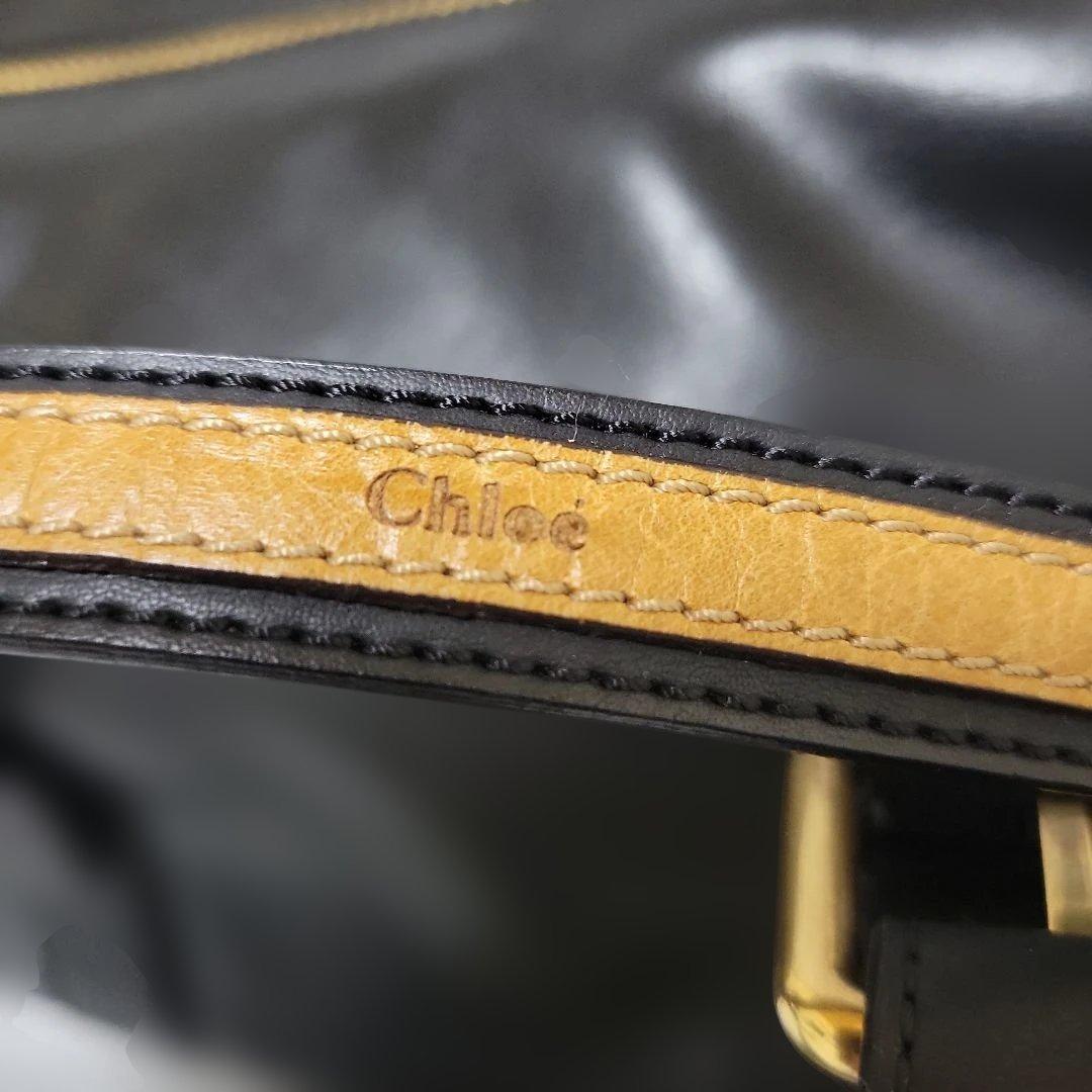 Chloe 黒 レザー ショルダーバッグ