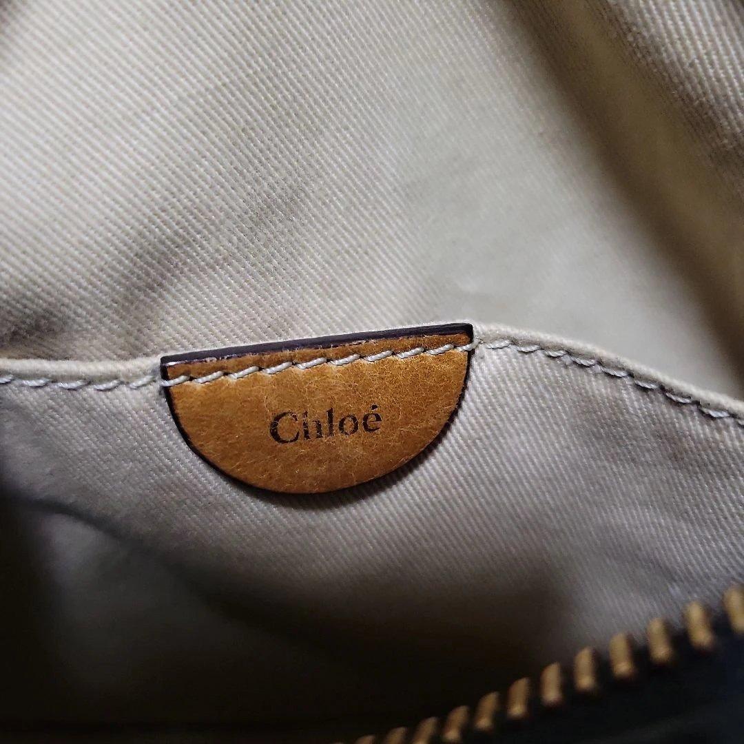 Chloe 黒 レザー ショルダーバッグ