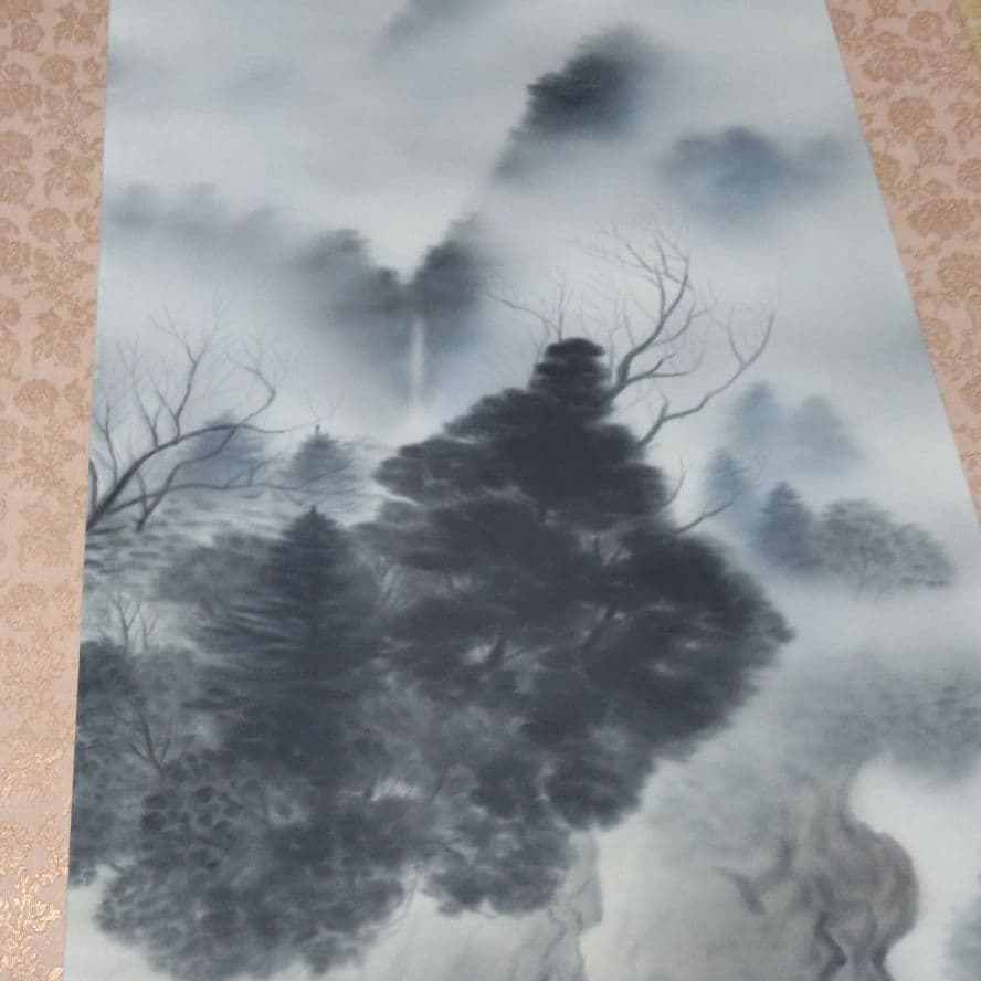 掛け軸　古市丈門 （ 淡彩山水）