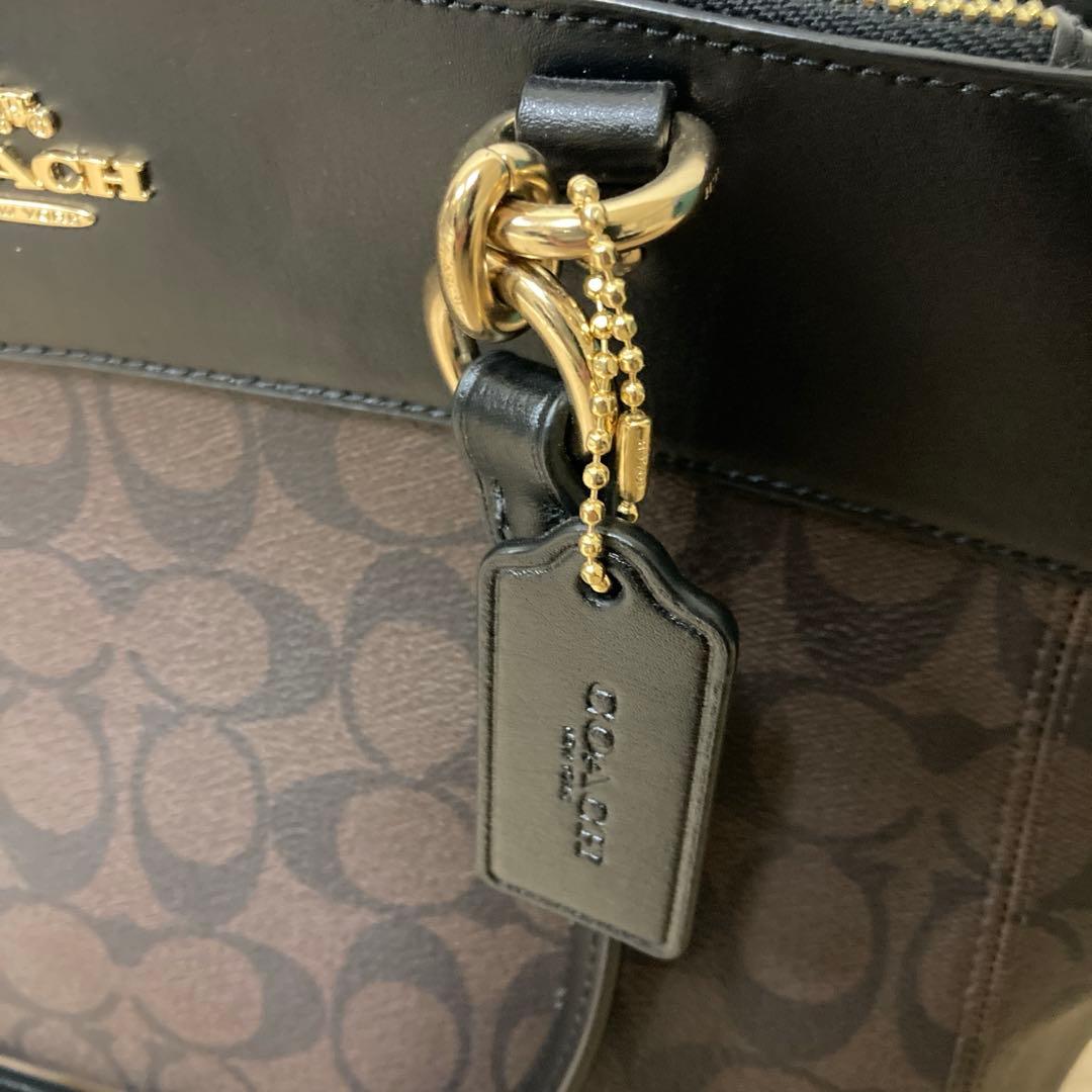 COACH コーチ シグネチャー ミニ ブルック キャリーオール ハンドバッグ