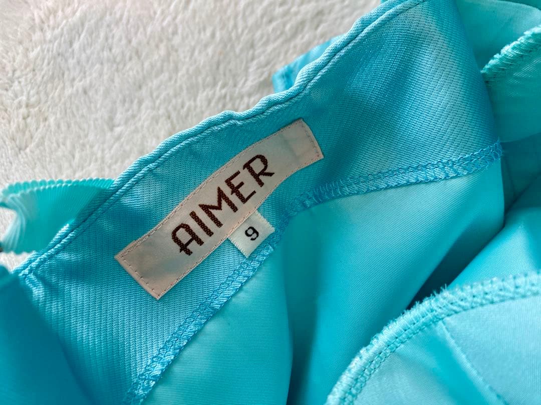 p*a様 AIMER エメ 演奏会 水色 ストラップレス ロングドレス