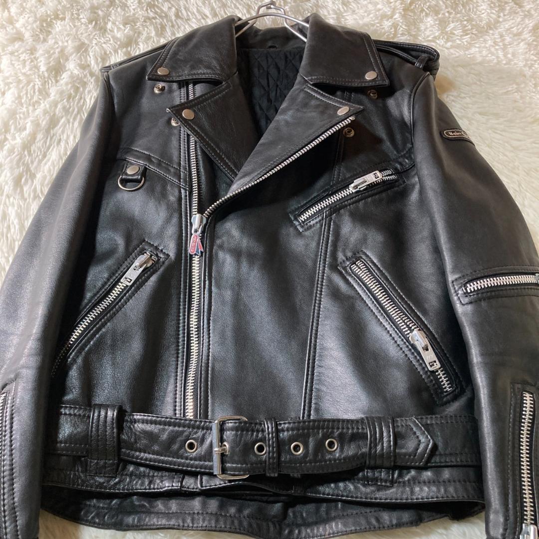 美品 90s Hein Gericke Dカン レザー ダブルライダース L