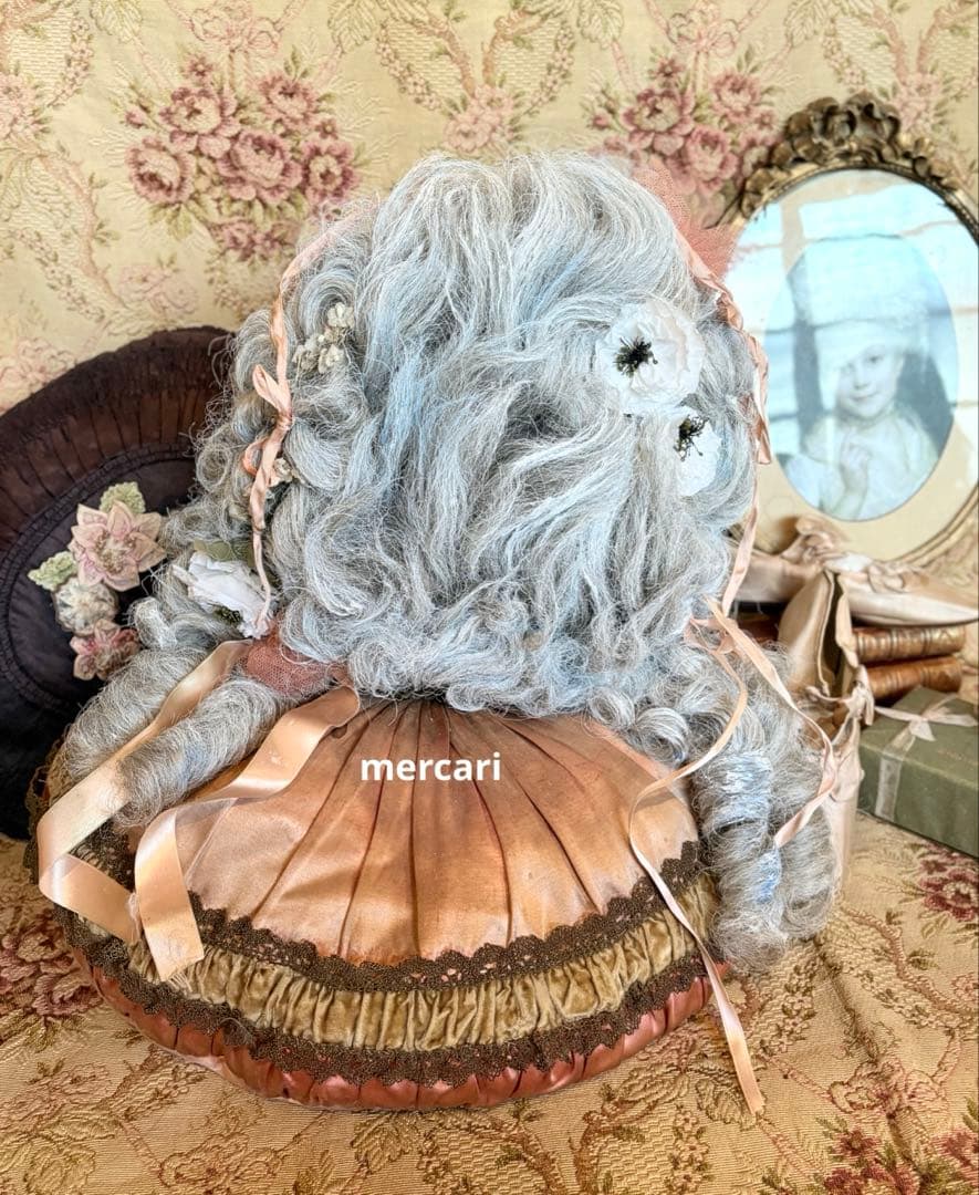 フランス　アンティーク　ヴィンテージ　希少　オペラ　ロココ　ウィッグ