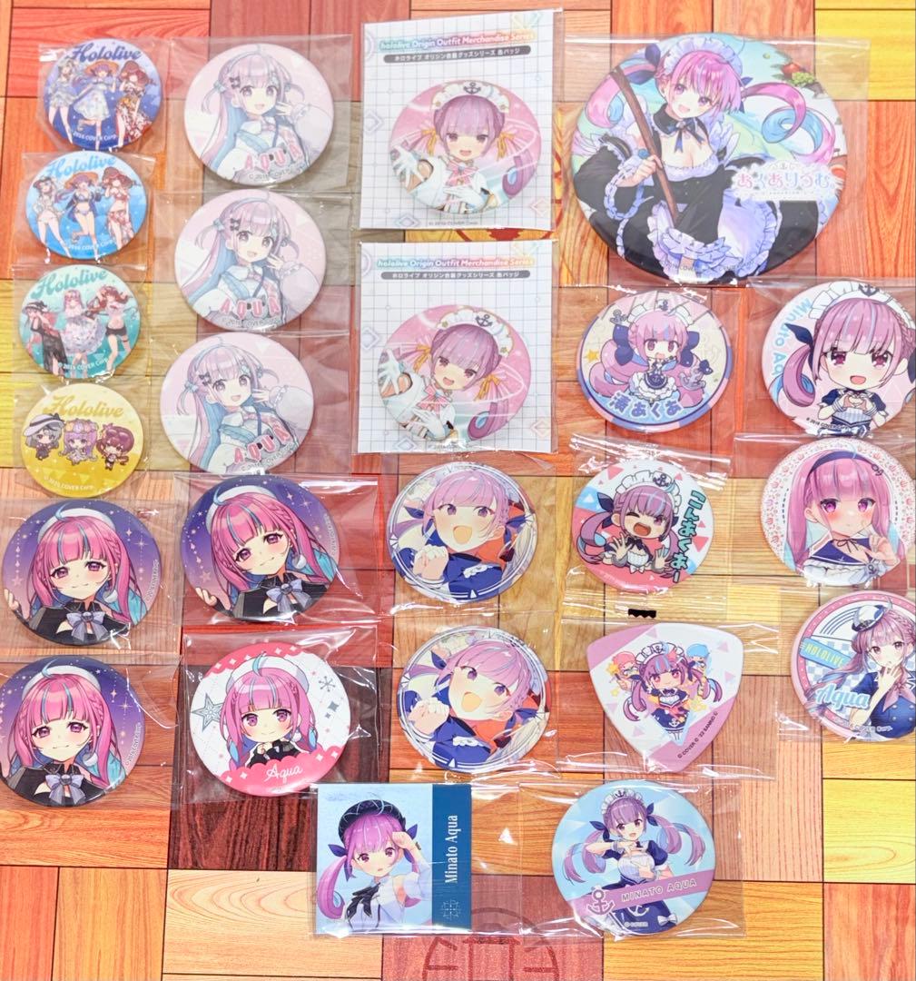湊あくあ　缶バッジ　まとめ売り　オリジン　ダイナー　ホロツリー　夜明けのうた