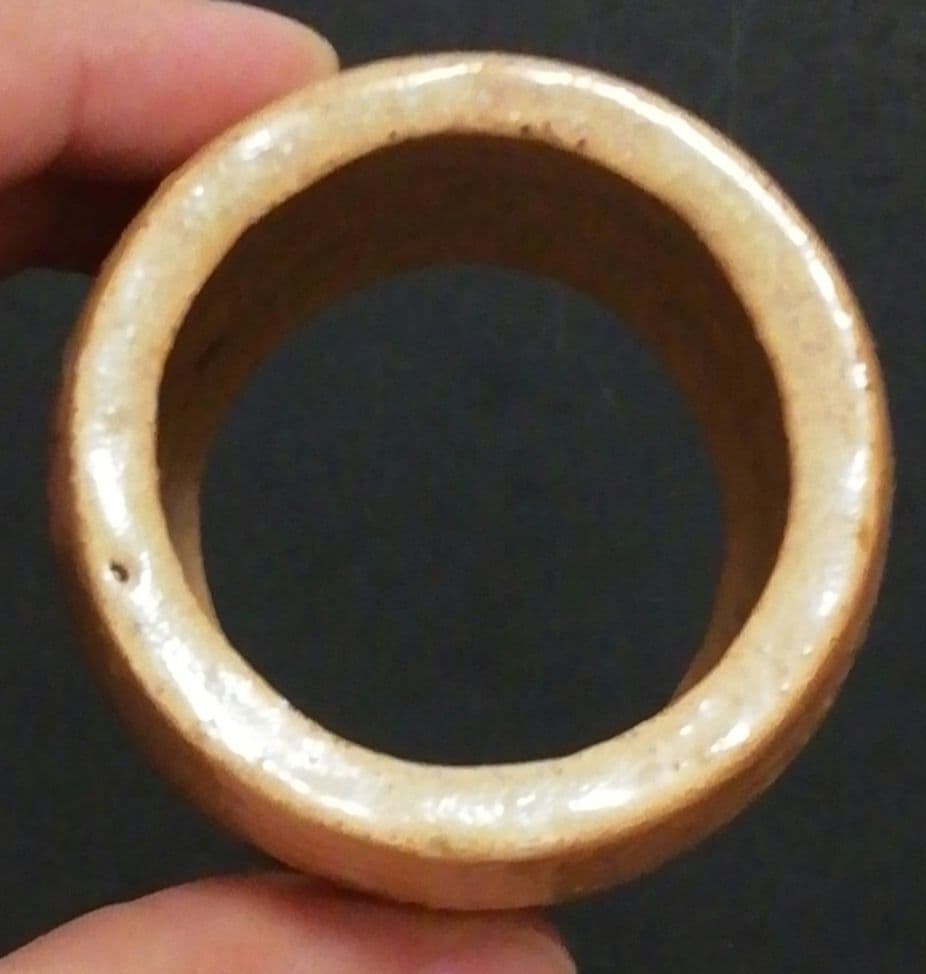 九代　大樋長左衛門作　大樋焼　七宝　透　蓋置　共箱　共布　茶道具