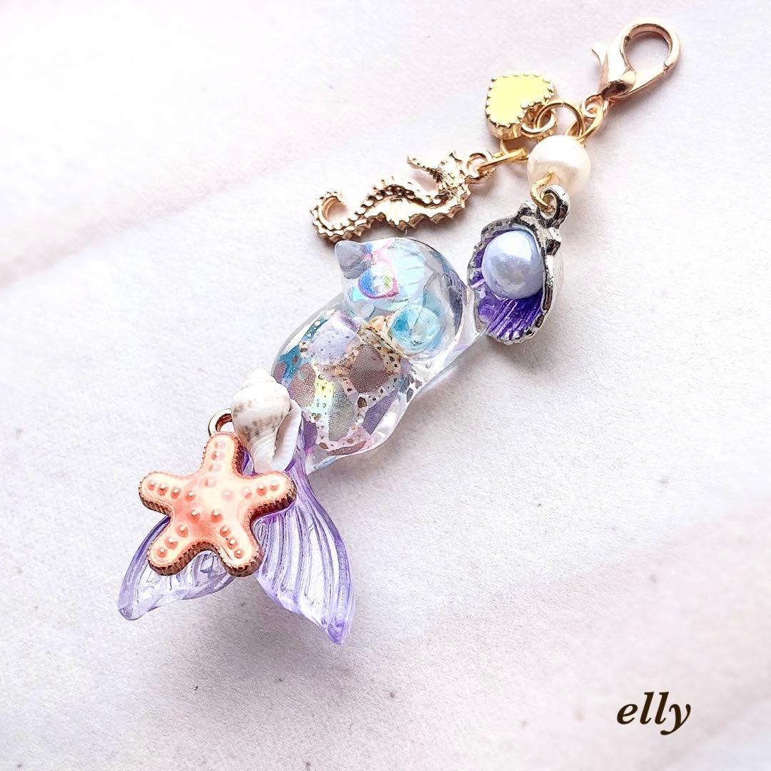 【ひな様】1500.ヨーヨー/水風船　じゃれ猫　レジン　チャーム