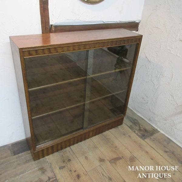 イギリス アンティーク 家具 ブックケース 本棚 書棚 ガラス 英国 6927d