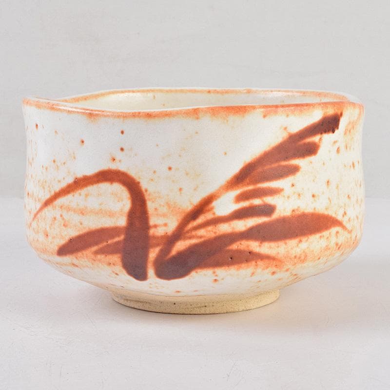 茶道具　若尾利貞作　志野茶碗　仕覆付　共布共箱　C　R9225