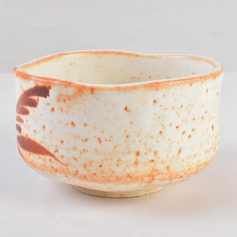 茶道具　若尾利貞作　志野茶碗　仕覆付　共布共箱　C　R9225