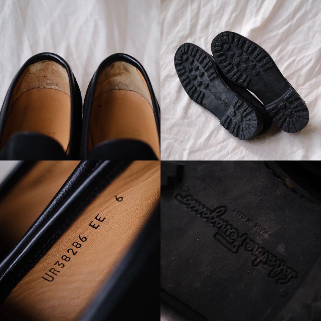 美品Ferragamo Salvatoreスエードガンチーニローファー黒6EE