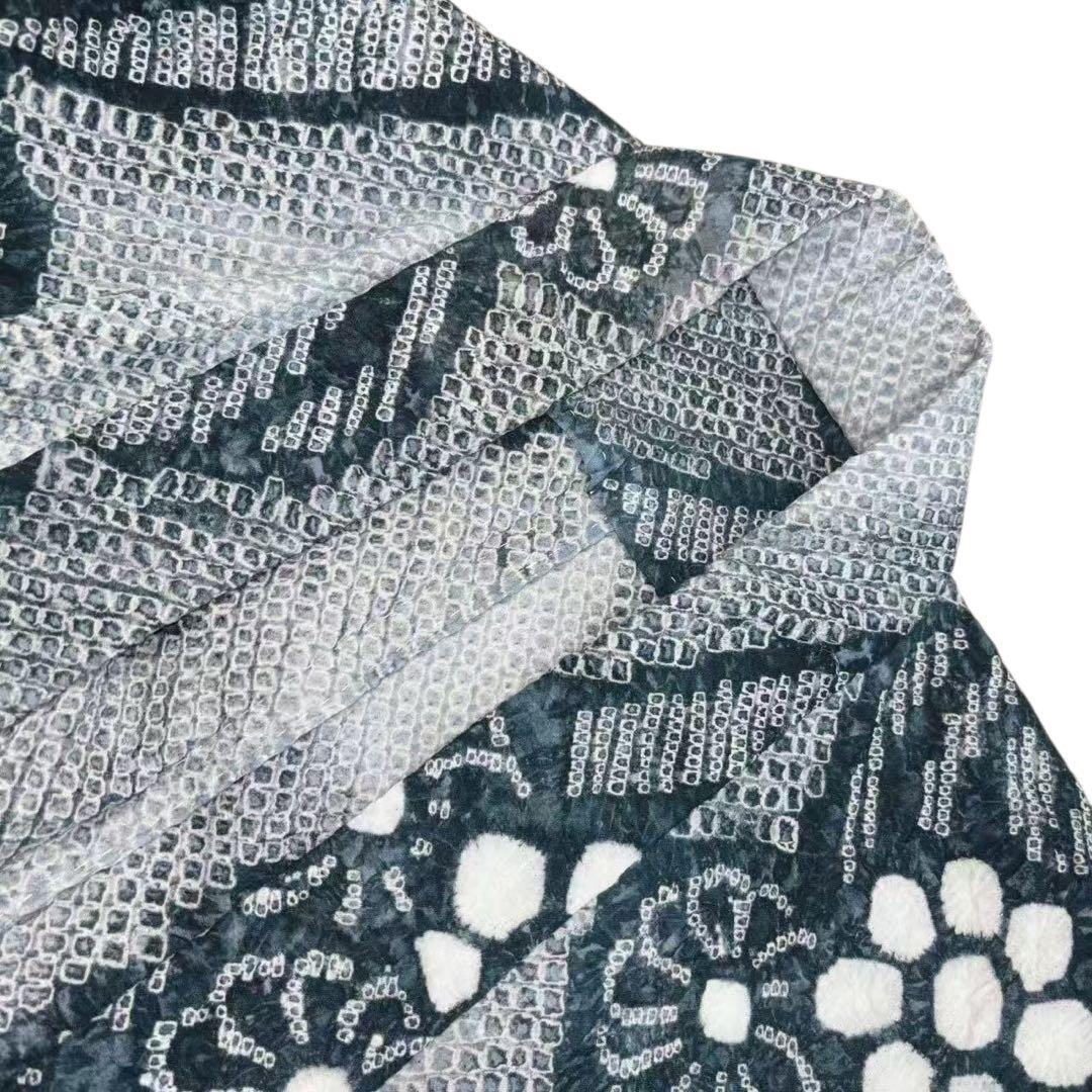 A73有松鳴海絞り高級浴衣 希有辻ヶ花綿　美品　女子会　花火大会　身丈161cm