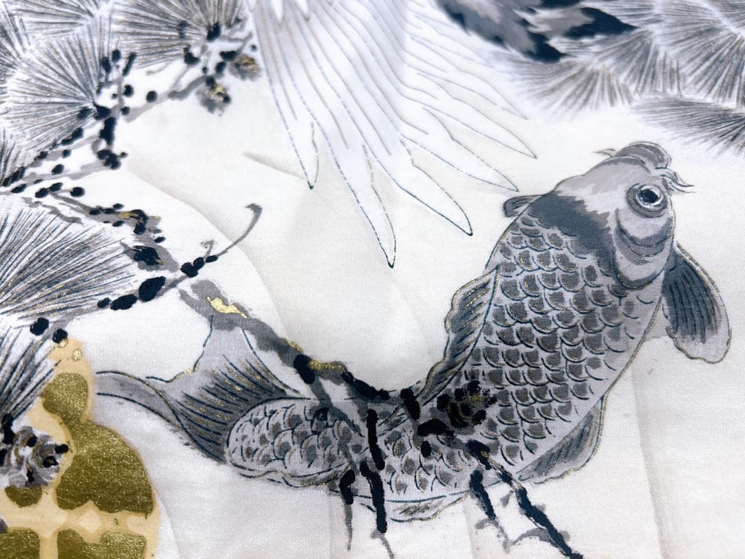 総絞り被布♡アンティーク着物　七五三　3歳　男の子　フルセット　一式　鶴　黒