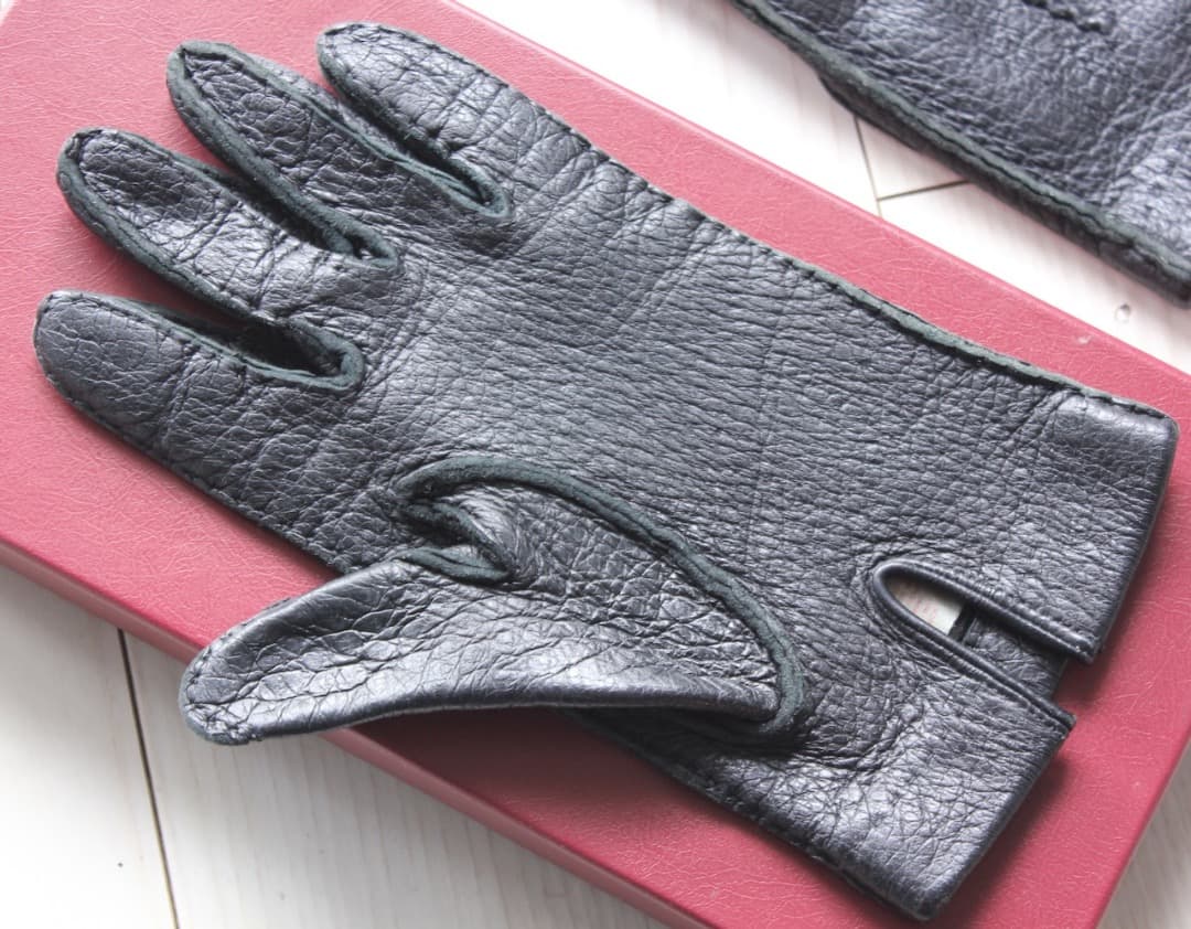 値下！定価12万/美品 デンツ ペッカリー手袋 15-1041 7ハーフ 黒