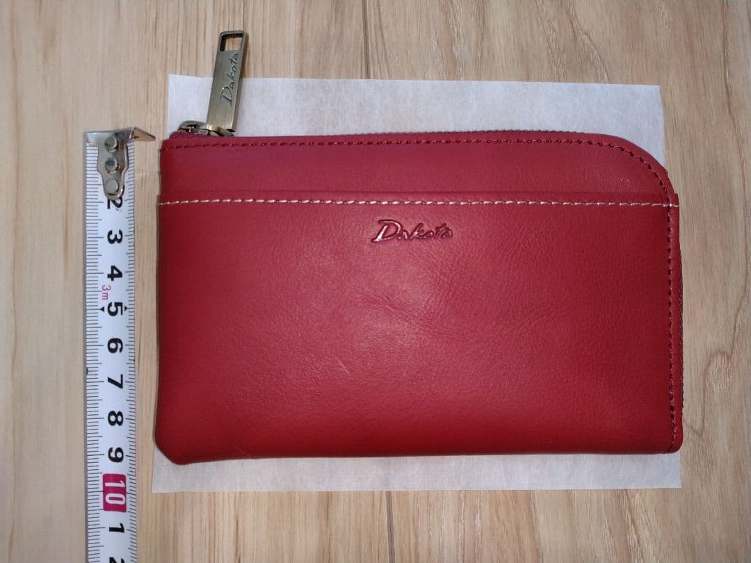 ダコタ財布レッド L字ファスナー